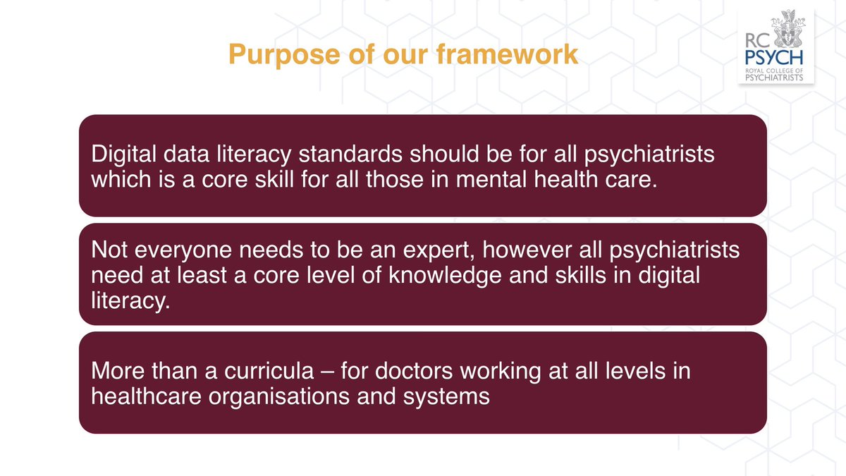 Delighted that our chair @Nye_Ndebele is chairing the session on training #psychiatrists in data & #digital literacy @rcpsych #rcpsychIC in June 2024 #rcpsychdata24 @RamkissonR1 @subodhdave1 @VimMannali @dr_v_agarwal @IVinjamuri @AgnesAyton @HinaTahseen @Ani5Ahmed @adave_NHS