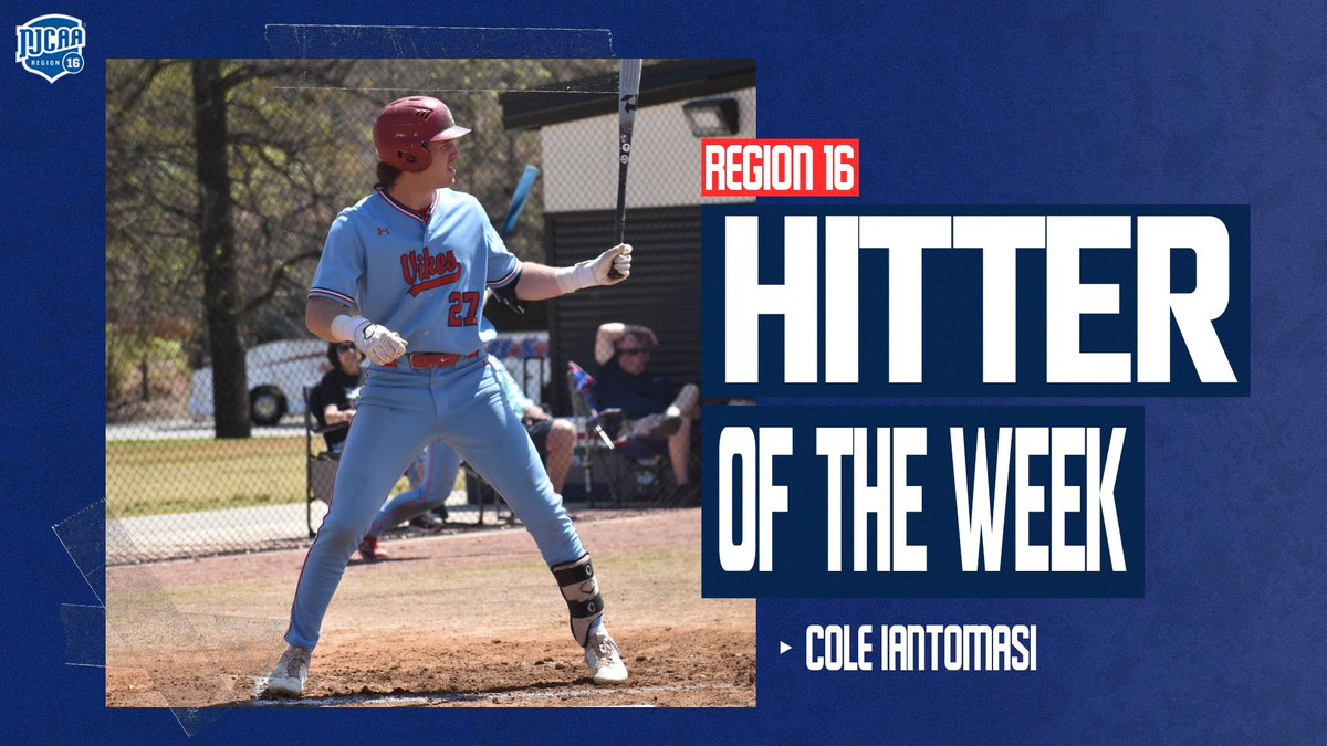 Congrats to #Vikes Soph Infielder @coleiantomasi5 on being named Region 16 Hitter of the Week! Cole was 12-12 on the weekend vs Three Rivers