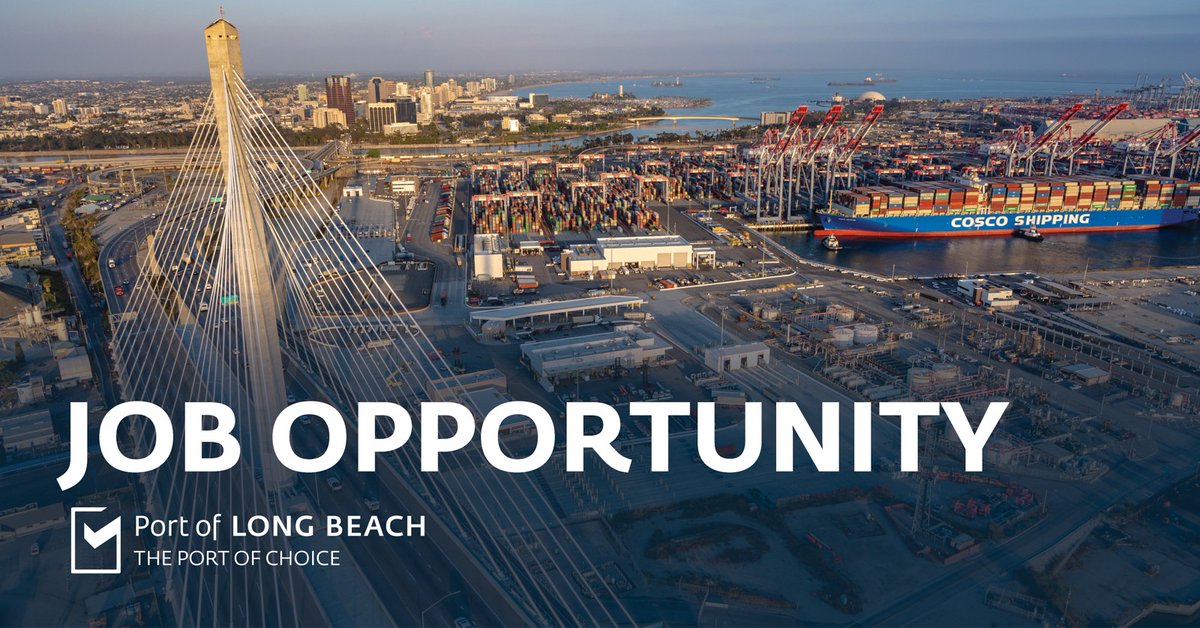 *Job Opportunity* #POLB is seeking qualified candidates to apply for the role of Business Development Manager. The position will oversee and drive critical projects and programs vital to the success of the Port's commercial activities. Apply by May 6. ow.ly/e7nf50RhCIm