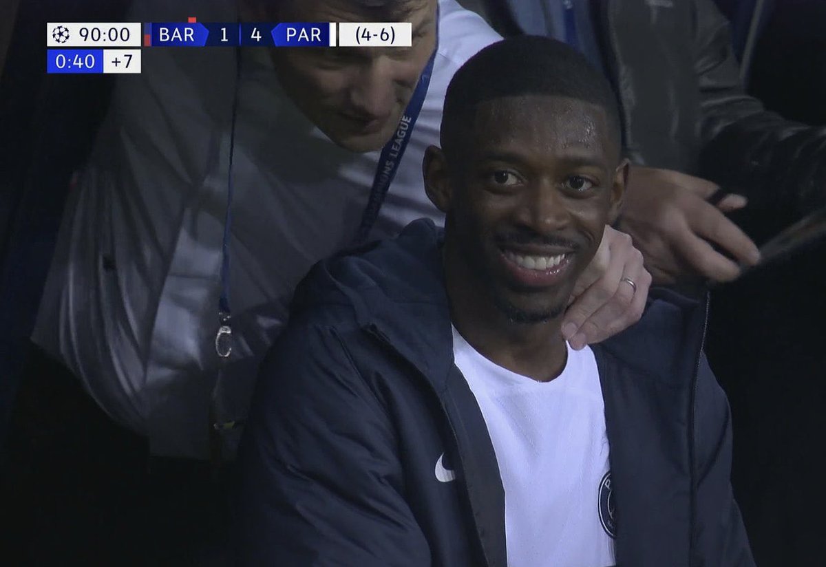 A cara do Dembélé super preocupado com as vaias da torcida do Barcelona kkkkkkkkkkkkk