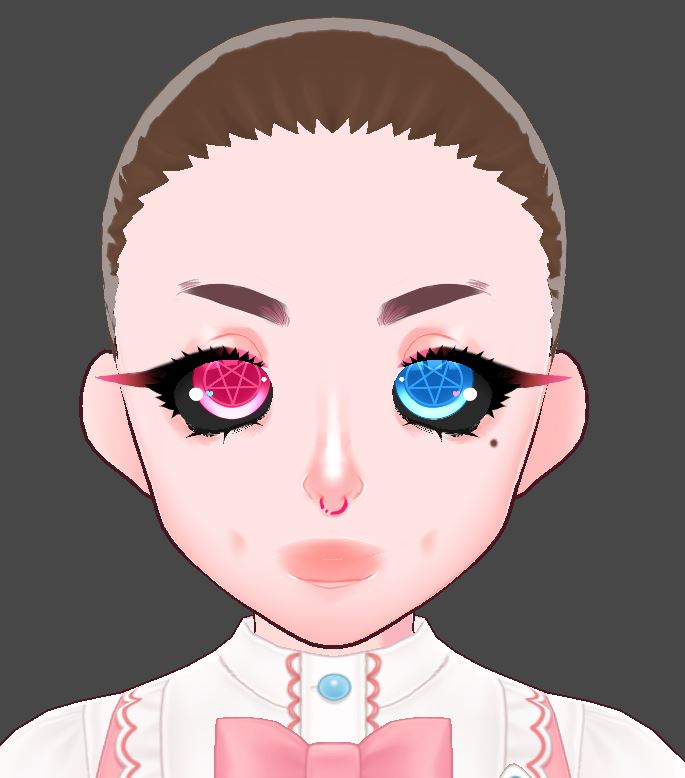 Trying vroid atm! This is the face :3 ❤️