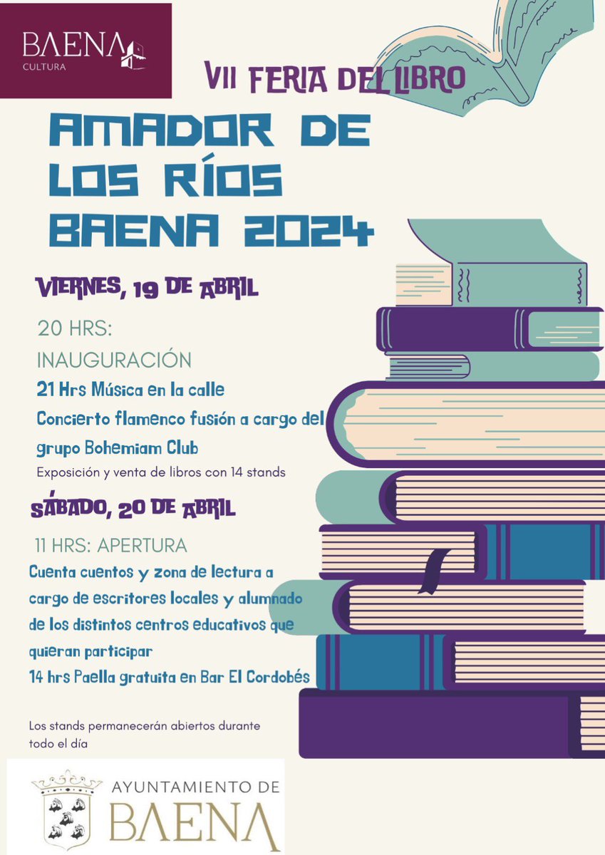 La Feria del Libro regresa a la calle Amador de los Ríos de Baena este fin de semana.