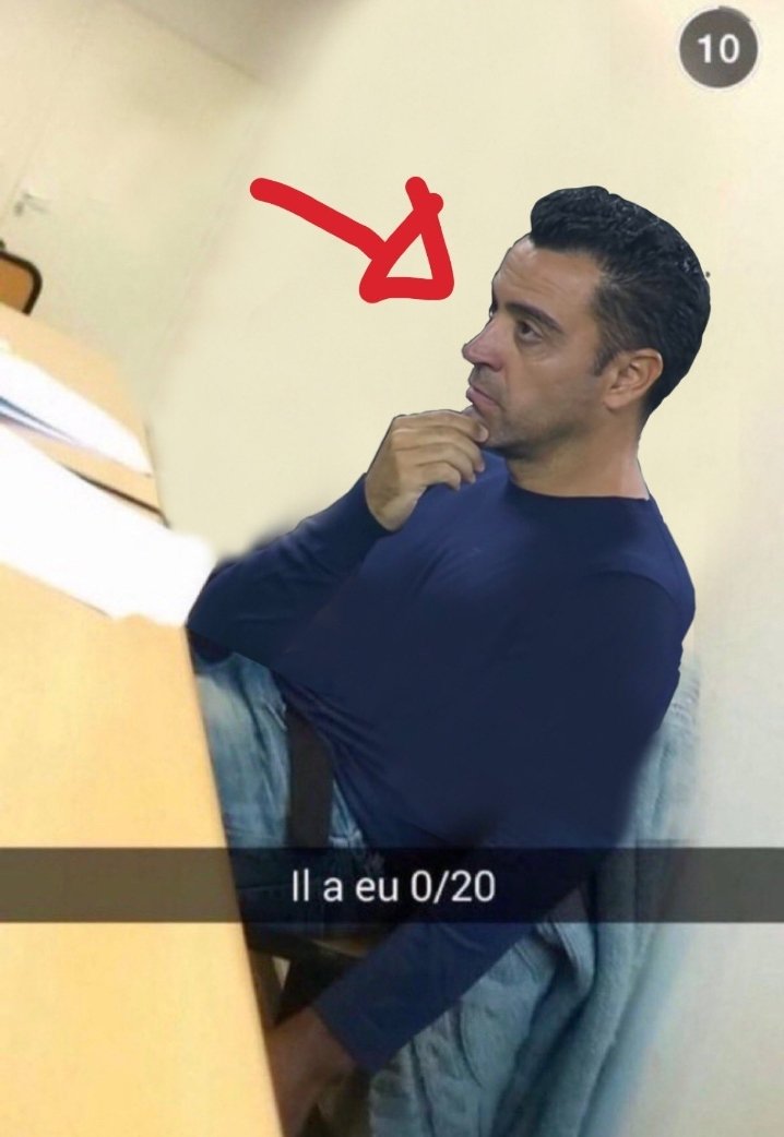 NickelNarcos's tweet photo. @Zoro_HDR Xavi qui pense que insulter l'arbitre ca va le faire gagner https://t.co/JzeLU3tATw
