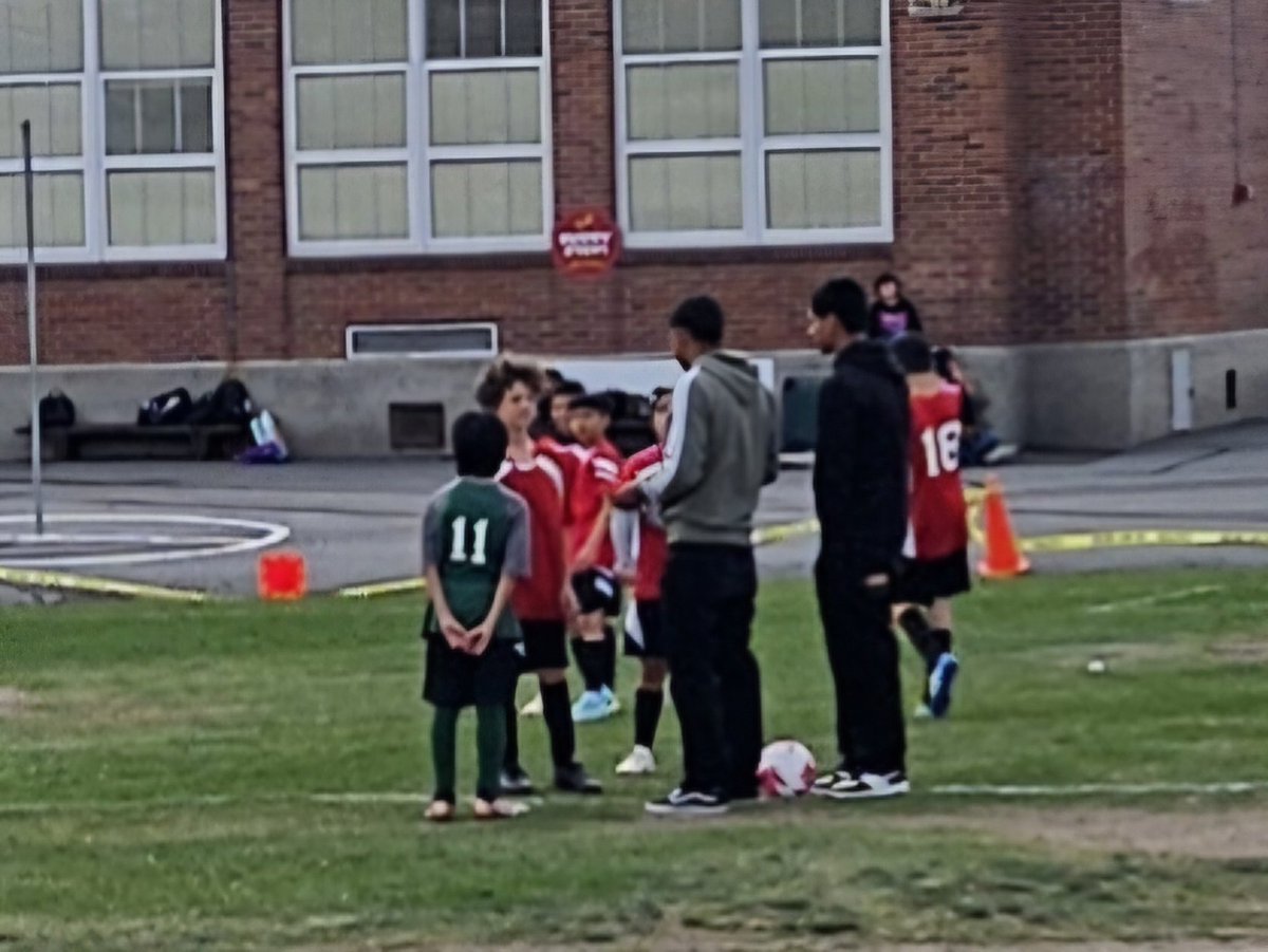 Two of our members,  Josh Rico and Raul Medina helping out and taking on the roles of referees for the Michell vs. Matthew's soccer game yesterday. #givingback