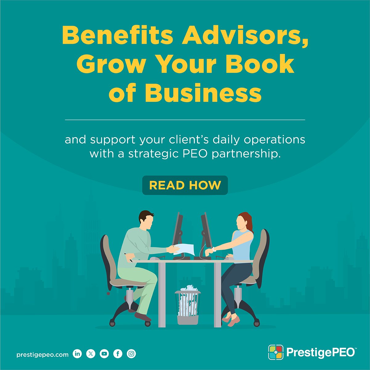 #BenefitsAdvisors, grow your book of business by offering clients comprehensive benefits and expert HR admin services through a strategic #PEO partnership. Together, we can shape the future of #EmployeeBenefits and support daily client operations Read how: bit.ly/3xJShzv