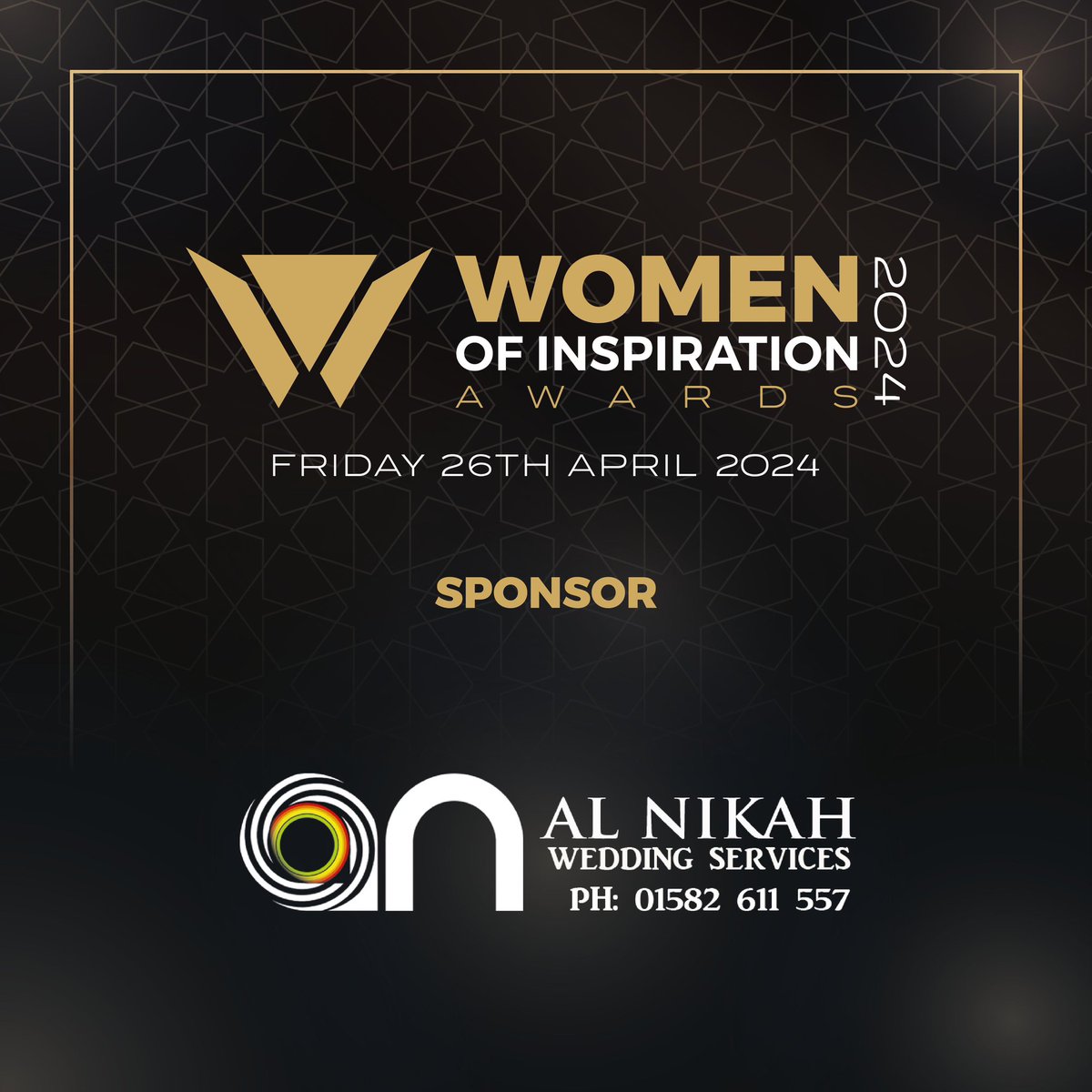 The Women of Inspiration Awards are delighted to announce our sponsor, @alnikkah We are grateful for their support in empowering and celebrating inspiring women. Join us as a sponsor and be part of this incredible event, email us at awards@empoweringeducation.co.uk