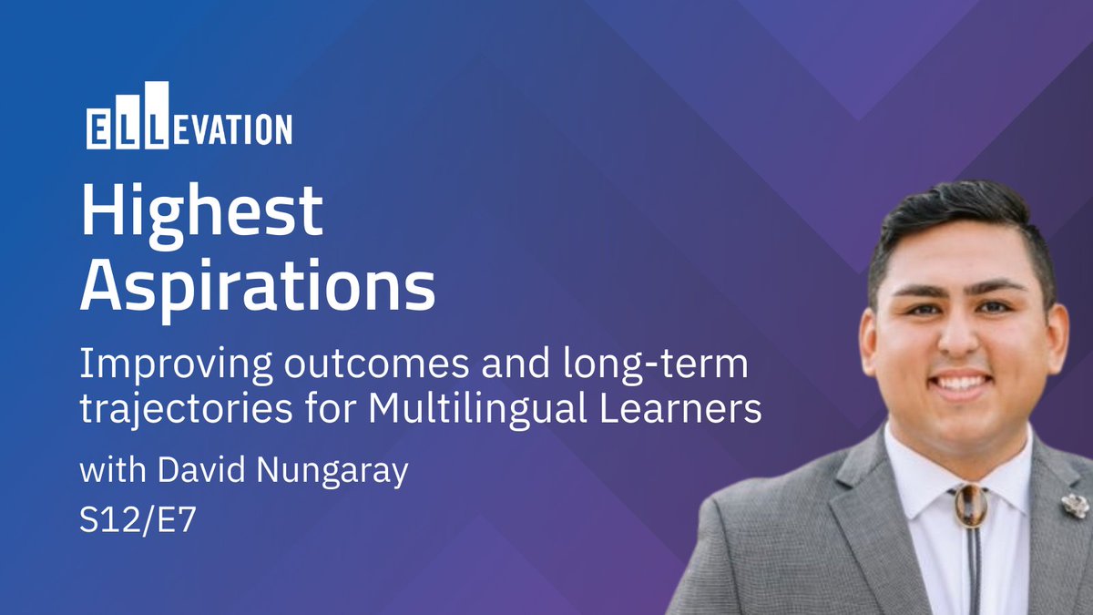 Tune in to Highest Aspirations! Our guest @TNTPBilingual discusses: 📊 Economic and social mobility data 🚀 Strategies for long-term success 🌍 Leveraging linguistic and cultural assets Plus, learn about the 2024 Ellevation Scholarship! spoti.fi/3w5HaR0 #ELL #MLL