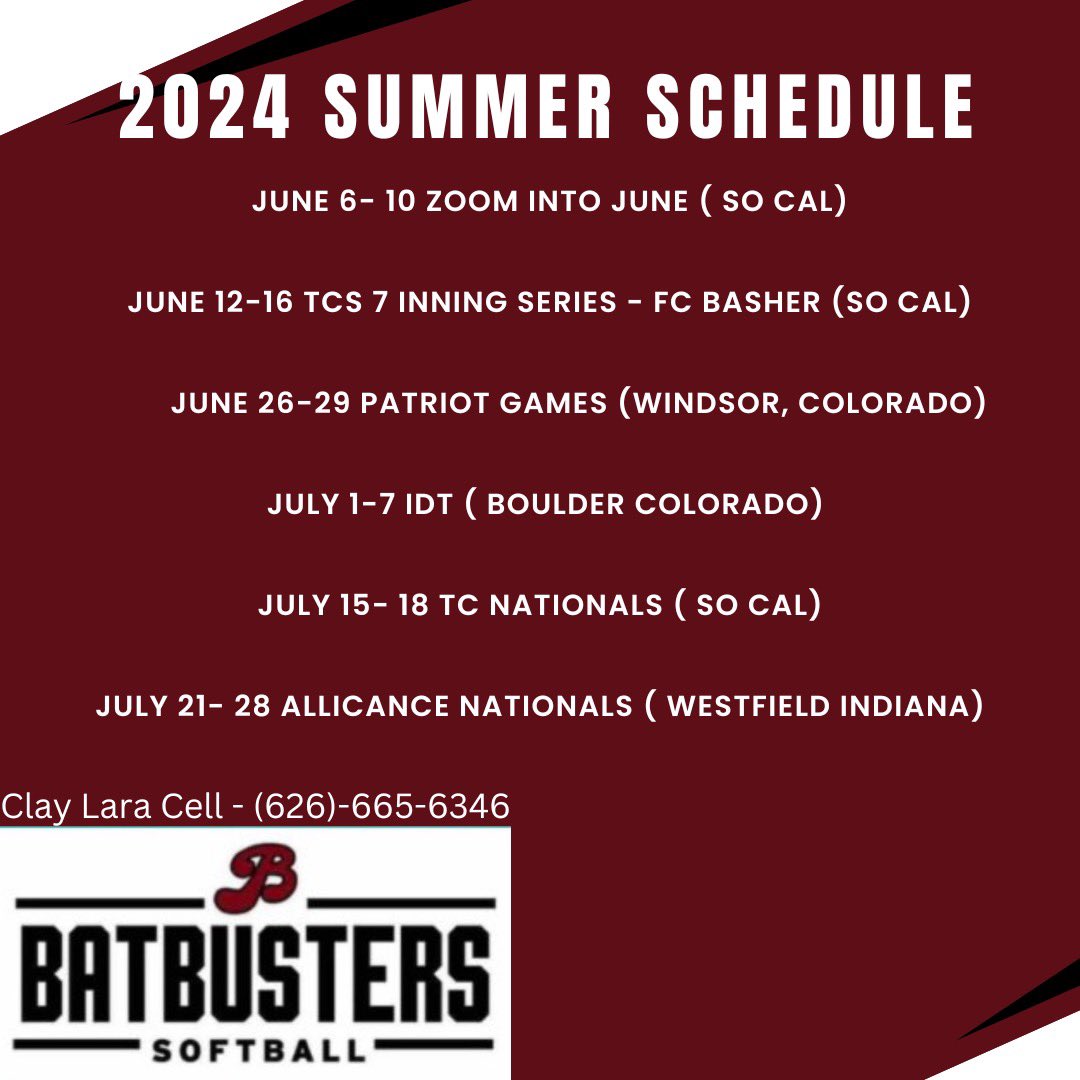 🚨Summer schedule 🚨 let’s go! Can’t wait to play with my team this summer and ball out! @OcbatbustersL @CoachDickson @SBlackUNM @Coach_Spearman @imthe_rhb