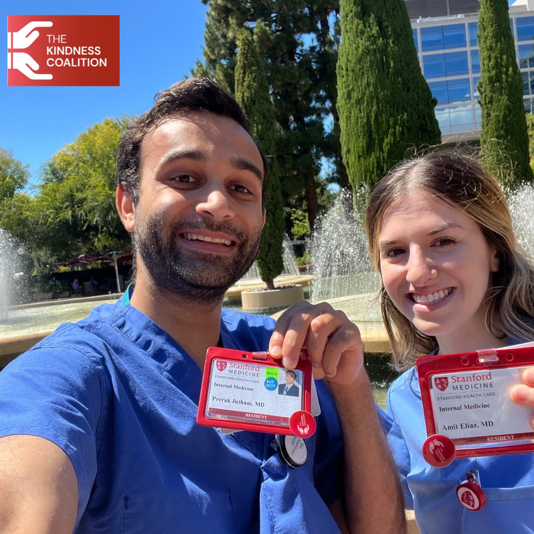 StanfordDeptMed's tweet photo. Meet #StanDOM's @AmityEliaz &amp; @PJuthani, the innovative minds behind @TKCshc. Their mission? To make kindness a cornerstone of healthcare. https://t.co/Rz9zMCMG3Y https://t.co/Mc7VyjEjqi
