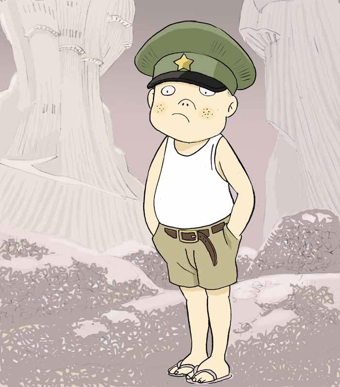 「お早うございまシンデンのマサジ 」|おてんば丼のイラスト