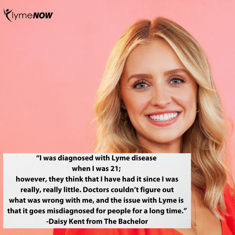 Daisy Kent was a contestant on the most recent Bachelor season. We are happy when people talk about their struggles with Lyme disease and she has been vocal about how difficult it was to get a proper diagnosis.

#LymeAwareness #LymeDiseaseAwareness #LymeNow #lymesymptoms