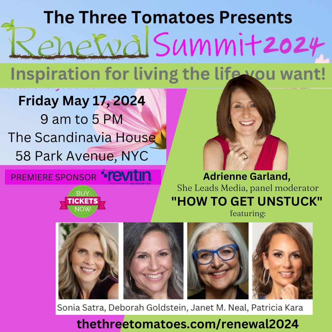 Join us in #NewYork for the #RenewalSummit2024 Friday, May 17th I will be part of the panel with these amazing ladies! “How To Get Unstuck” Will also be doing a #BookSigning #Author #DOND #DreamOnNowDeliver #DealOrNoDeal #Model #Actress #Spokeswoman #TVHost