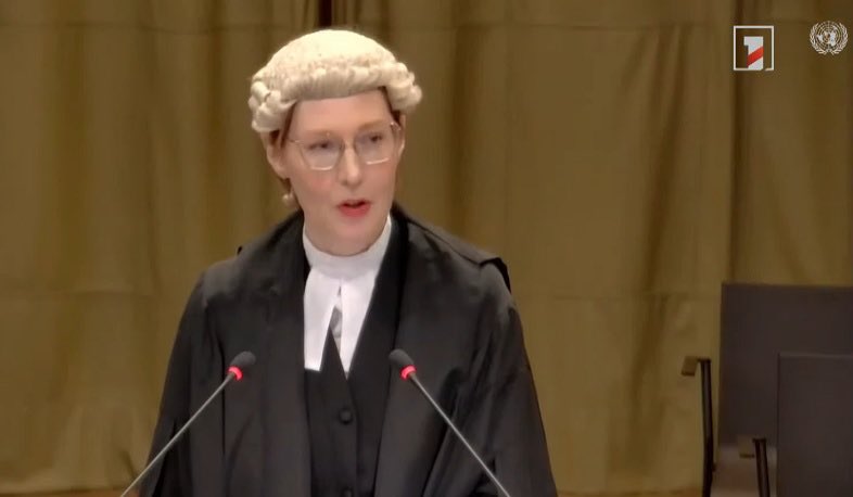 Alison MacDonald QC, a barrister at Matrix Chambers specializing in public international law, human rights, and criminal law, at #ICJ court presented the discriminatory murder, torture, and inhumane treatment of ethnic Armenians in #Azerbaijan. She referred to a memorial site…