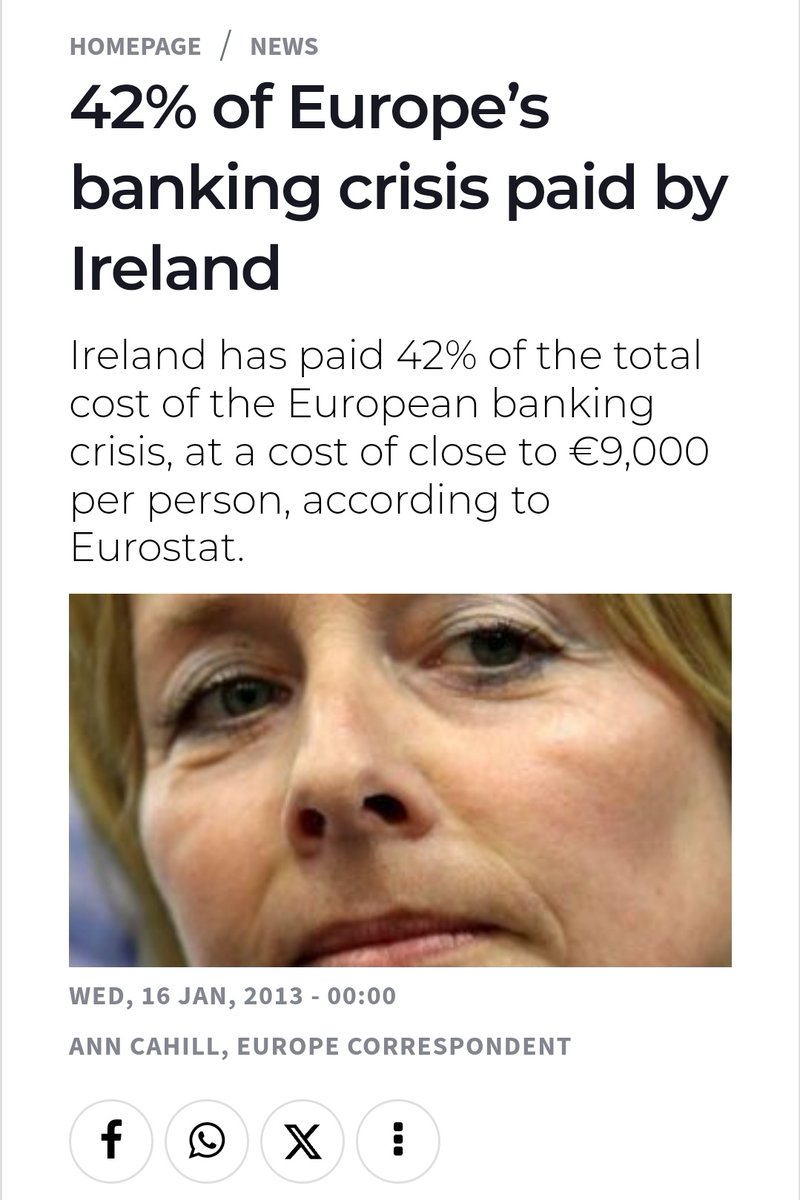 42% of Europe’s banking crisis paid by Ireland Freeloaders?