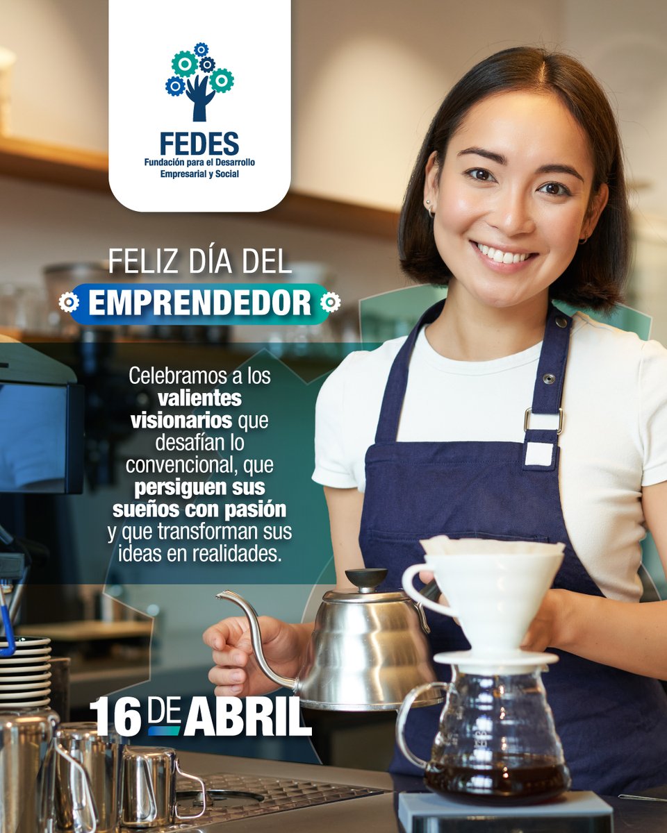 ¡Feliz Día del Emprendedor! 🚀✨ 

Celebremos la creatividad, la determinación y la innovación que impulsan el cambio en el mundo. 

En este día, honremos a aquellos que persiguen sus sueños y hacen del mundo un lugar lleno de posibilidades. 🌍

#DíaDelEmprendedor