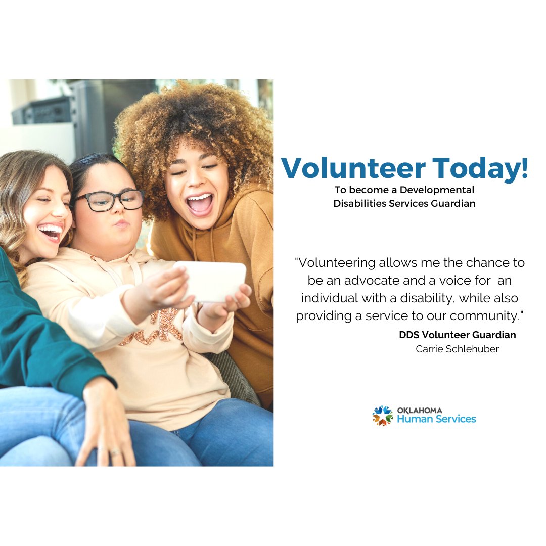 💙 Oklahoma Human Services Developmental Disabilities Services offers guardianship assistance to adults with developmental disabilities. DDS is seeking caring volunteers interested in supporting the health and safety of these individuals. Learn more: okdhs.org/services/dd/Pa…