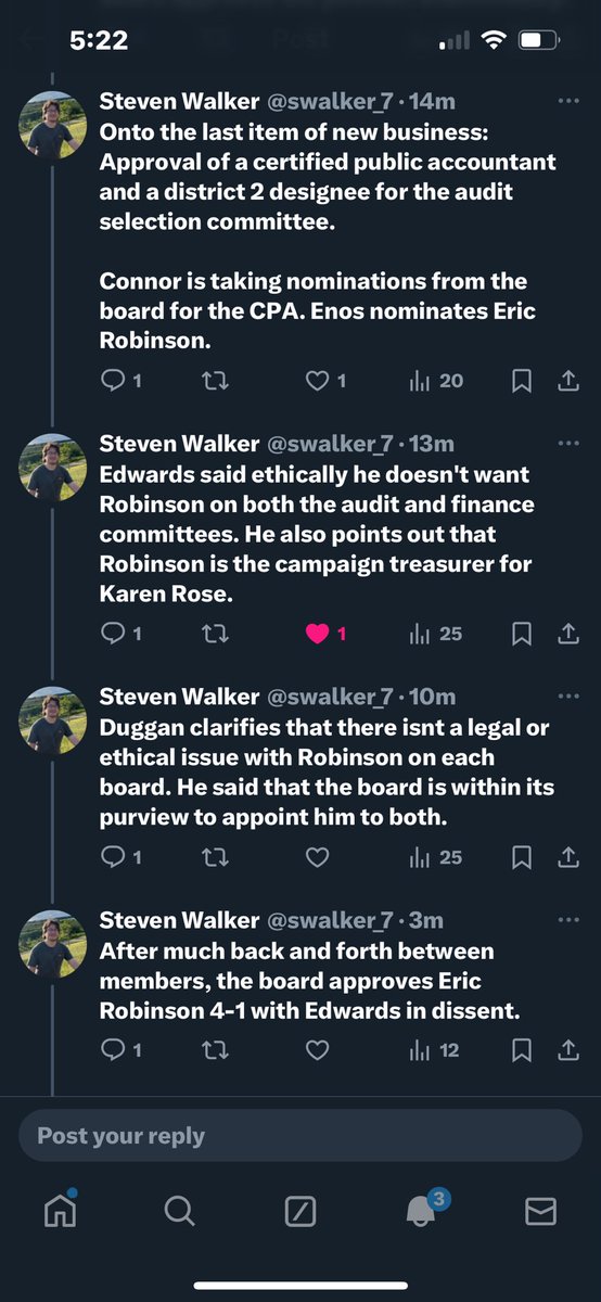 Sarasota school board followers 

This is an outrageous ethics abuse 

Robinson was voted OFF SB bc he is a crook & croney of Gruters 

We MUST vote out Karen Rose 

Please .. between she Ziegler and Enos , we need to bring integrity back to our board 

Vote @LizForSarasota