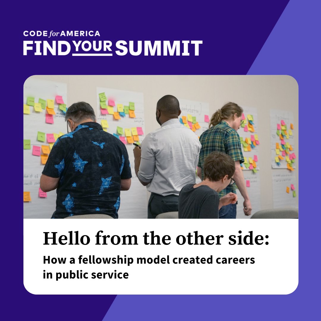 Join us and @CodingitForward on April 30 for a free webinar. Discover how fellowship models can promote careers in public service and strengthen the pipeline of talent into the #civictech space.

Learn more and register now: bit.ly/3vTbH4G  

#government #CfASummit