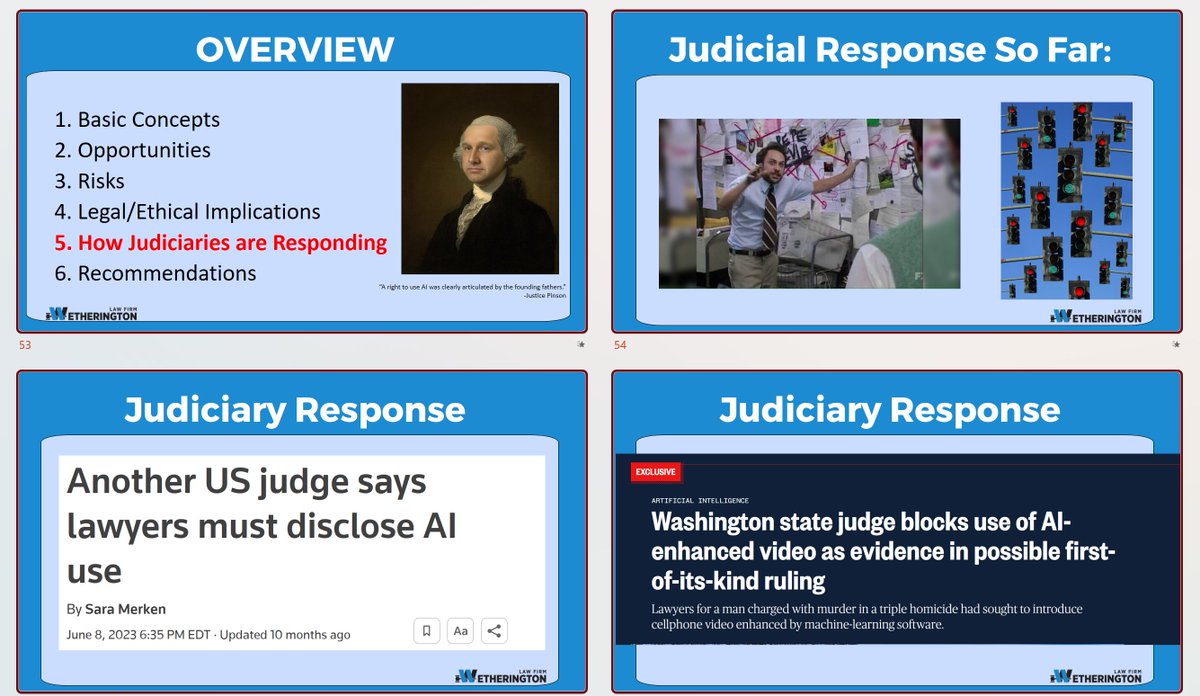 New #AI presentation is done. I can't believe I have to keep making these from scratch every 3 months. Check our events page for upcoming #FutureOfLaw events.