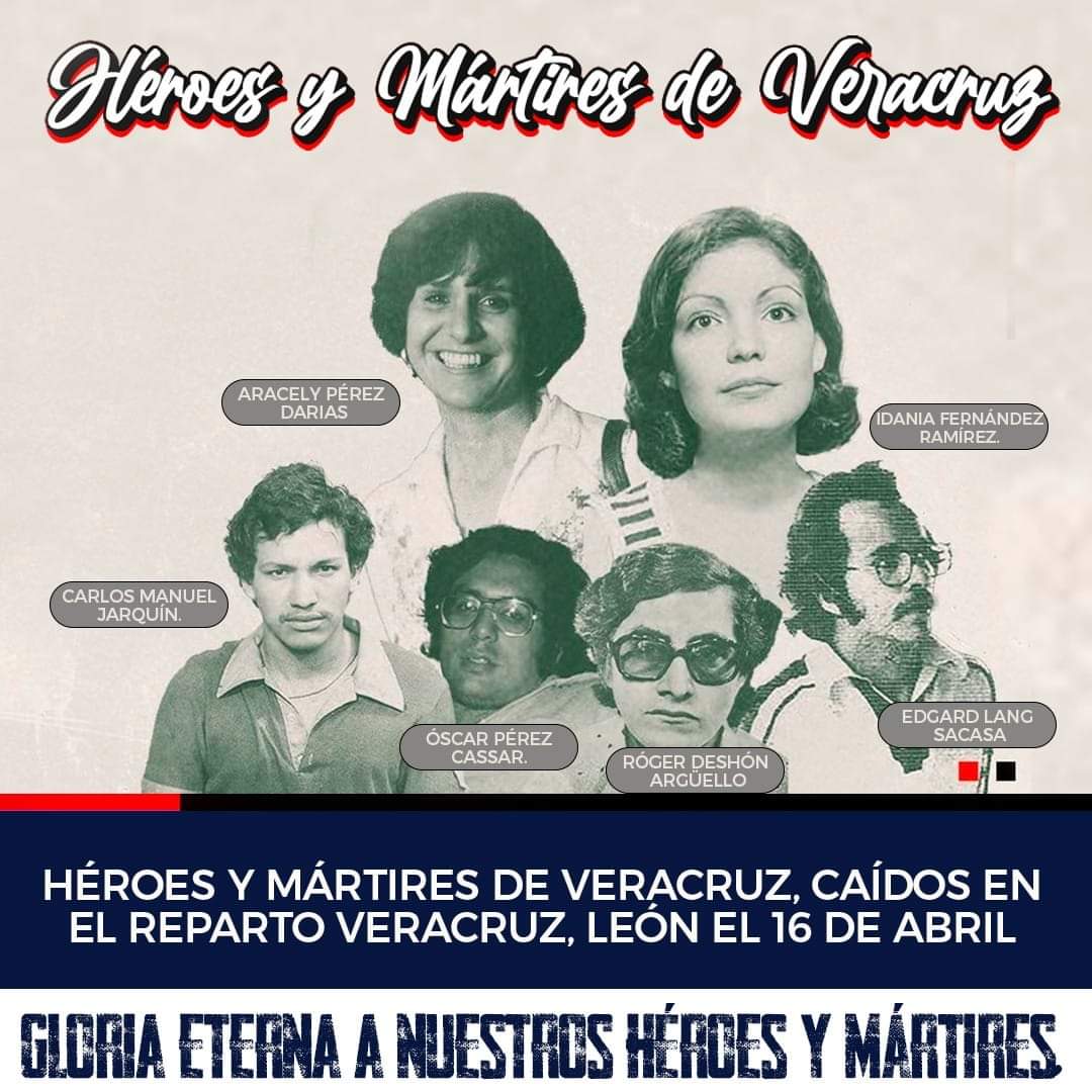 45 aniversario de la caída en combate de los Héroes y Mártires de Veracruz: Óscar, Edgard, Róger, Aracelly, Carlos e Idania, ¡Presente! Honor y Gloria 🔴⚫

#4519LaPatriaLaRevolución
#LeonRevolucion