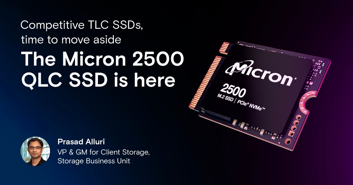 Our new 2500 client SSD beats competitive TLC- and QLC-based SSDs, setting a new standard for productivity in daily PC applications and computing tasks! Check out our blog here: bit.ly/4cXLeDI