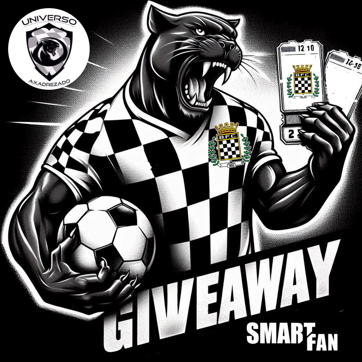 O Universo Axadrezado em parceria com a  <a href="/SmartfanTickets/">SmartFan.Tickets</a> 
juntaram-se mais uma vez para sortear 1 🎟 duplo EXECUTIVE BOX para o <a href="/boavistaoficial/">Boavista FC</a> 🆚 @cfestrelamadora que se realiza no próximo dia 20/4 às 18h00 no Estádio do Bessa!!