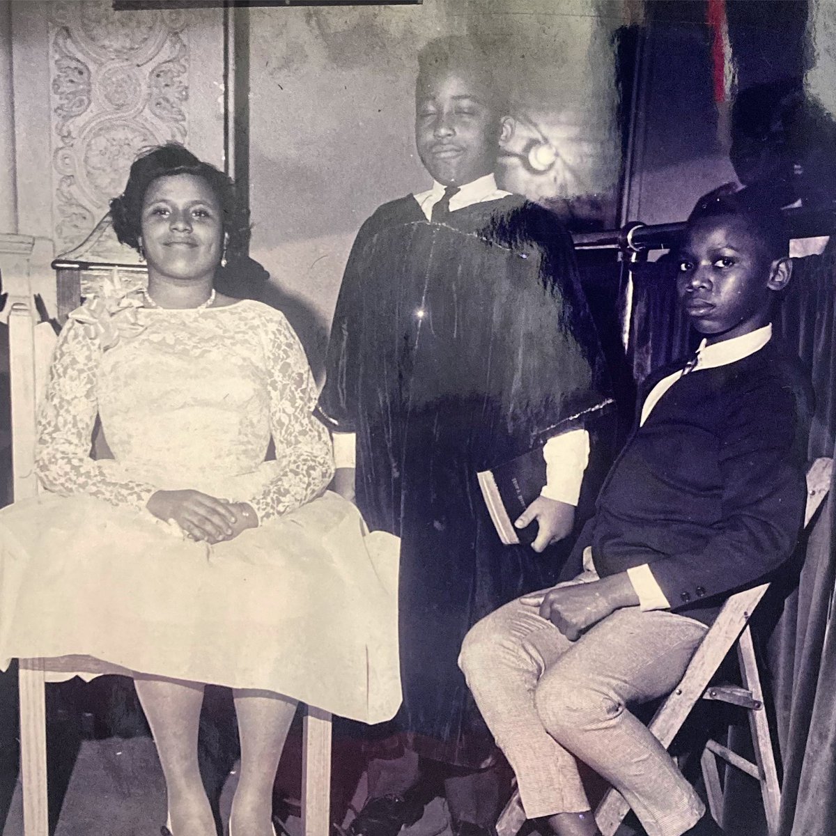 Someone just sent me this photo, it’s hanging in a barber shop in Pennsylvania. I was 10 years old and I had been selected to be the minister in a (Tom Thumb) wedding for children. The bride was Bishop FD Washington’s daughter Frederica, and the groom was Ronnie Dyson who became…