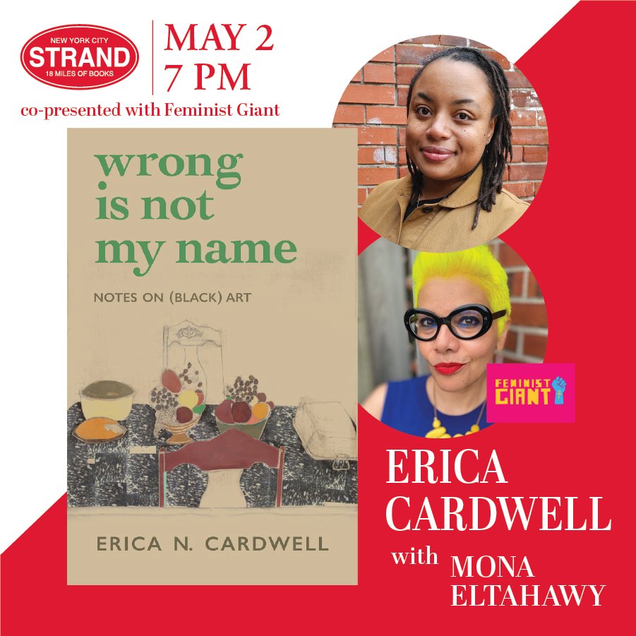 Thrilled to join @monaeltahawy in conversation @strandbookstore on May 2nd at 7pm. See you there!