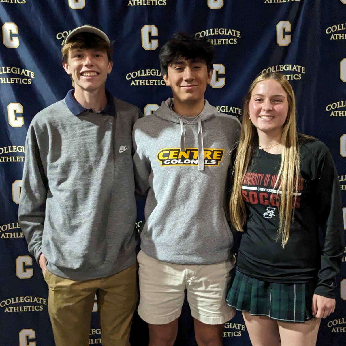 Louisville Collegiate School celebrated three players and their commitments to continue their soccer careers at the next level, including Harshaw to Bellarmine, Figueroa to Centre, and Wozniak to UIndy. Congrats! @BUKnightsMSOC @CentreSoccer @UIndywsoccer @Amazons_Titans