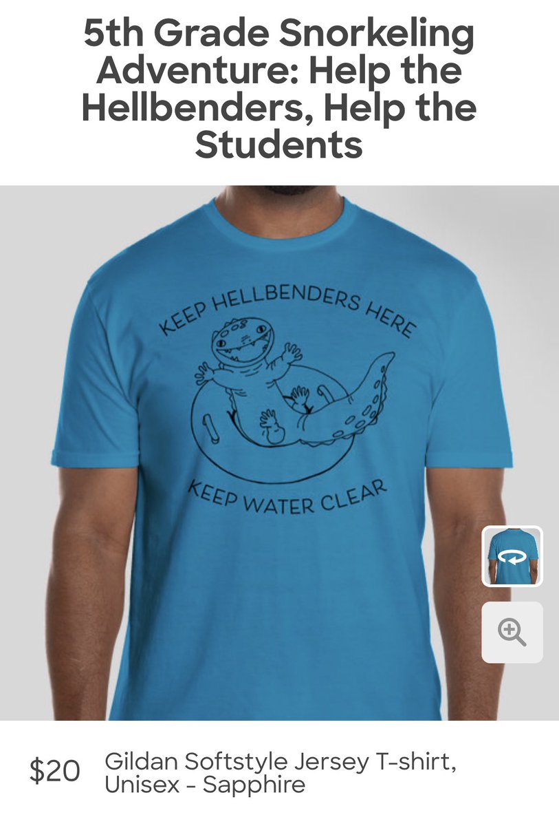 Do you like #Hellbenders? Help a friend’s classroom raise funds to go on a snorkeling trip to see some hellbenders by getting this cool t-shirt! customink.com/fundraising/ro… #hellbender