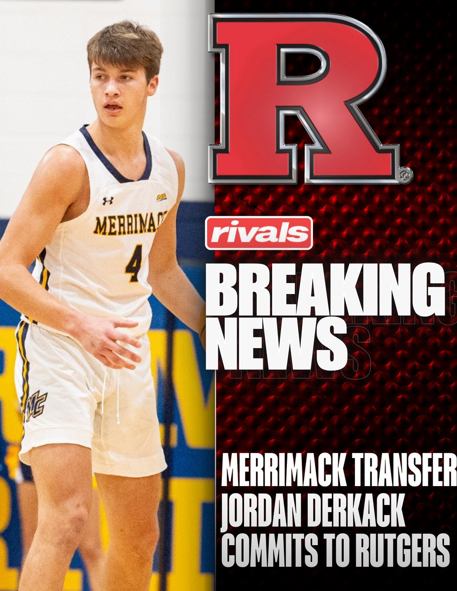 ⚔️COMMIT ALERT⚔️ #Rutgers Basketball lands a commitment from #Merrimack transfer / NEC Player of the Year Jordan Derkack‼️ 👉 tinyurl.com/2xvzxnjw