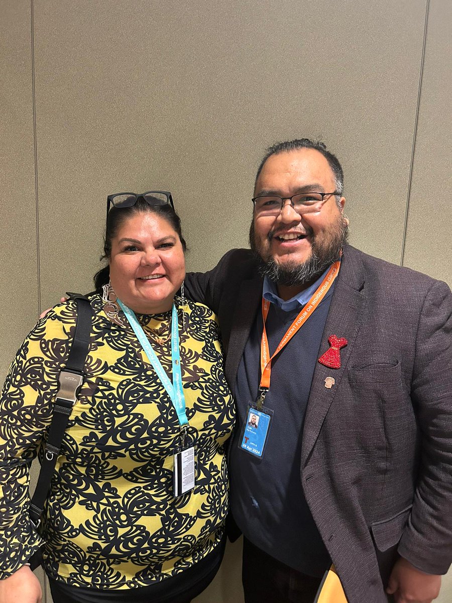 Today at #UNPFII our Vice President, Gena Edwards, met with the @UBCIC's Chief Don Tom. We’re grateful for this opportunity to connect with Indigenous leaders.