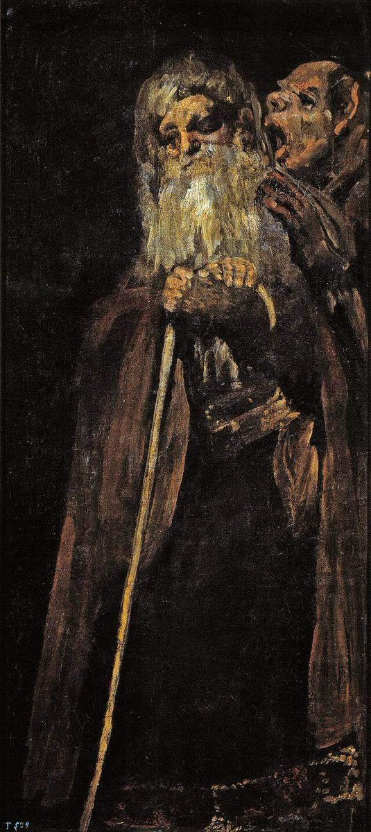 Un viejo y un fraile. Francisco de Goya.