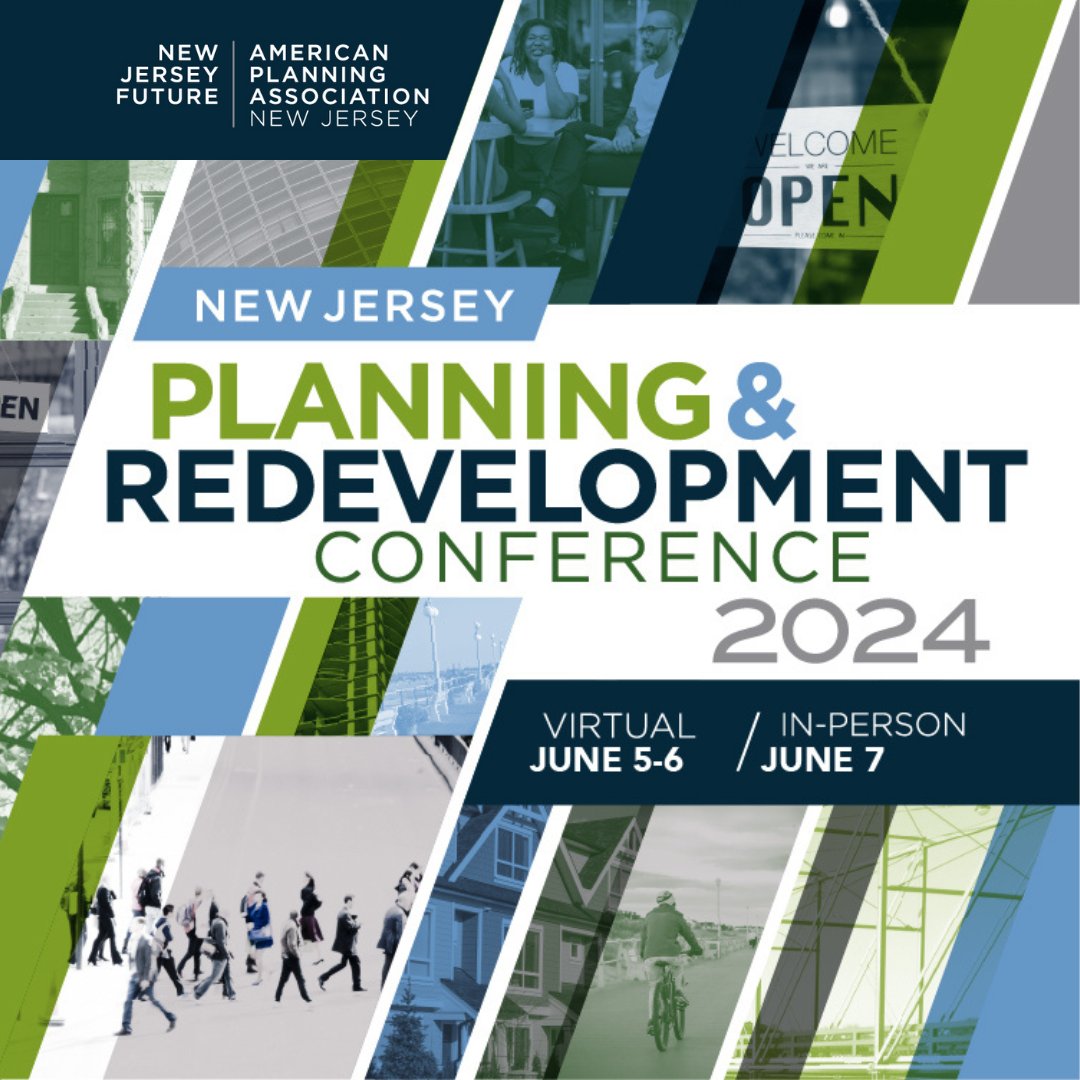 Have you registered for the #NJPRC24? During this year's conference, we'll discuss many timely topic areas such as: 🏡 The Future of Housing ☕ Third Places 👫 Inclusive Communities 🚉 Transportation 🚰 Lead Service Line Replacement And more! site.pheedloop.com/event/njprc24/… @NJ_Planning
