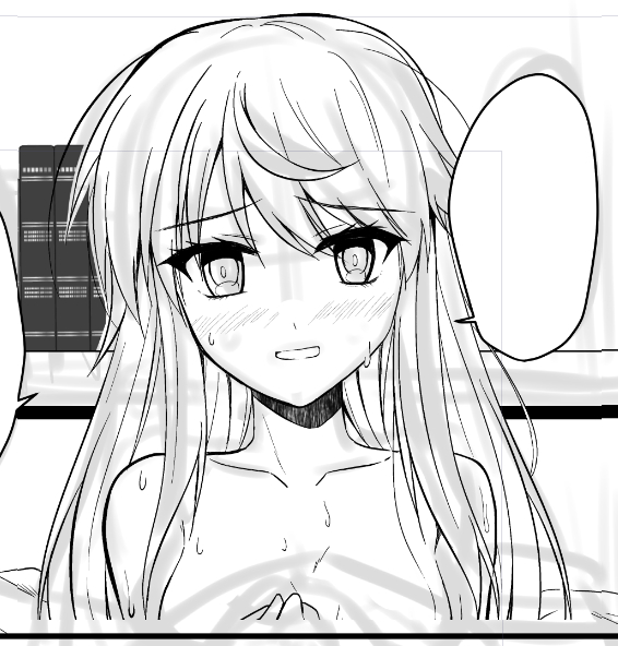 おはようございます。

昨日は疲れて1コマだけ。
この状態からペン入れしています 