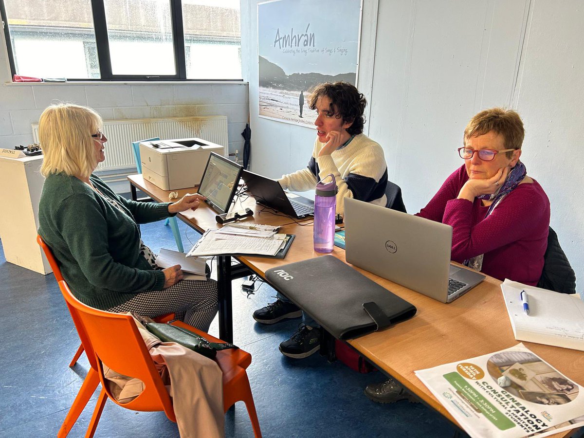 Great day helping at the @learning_fest day of #Genealogy at @tramorecampus. Thanks to all who came along!