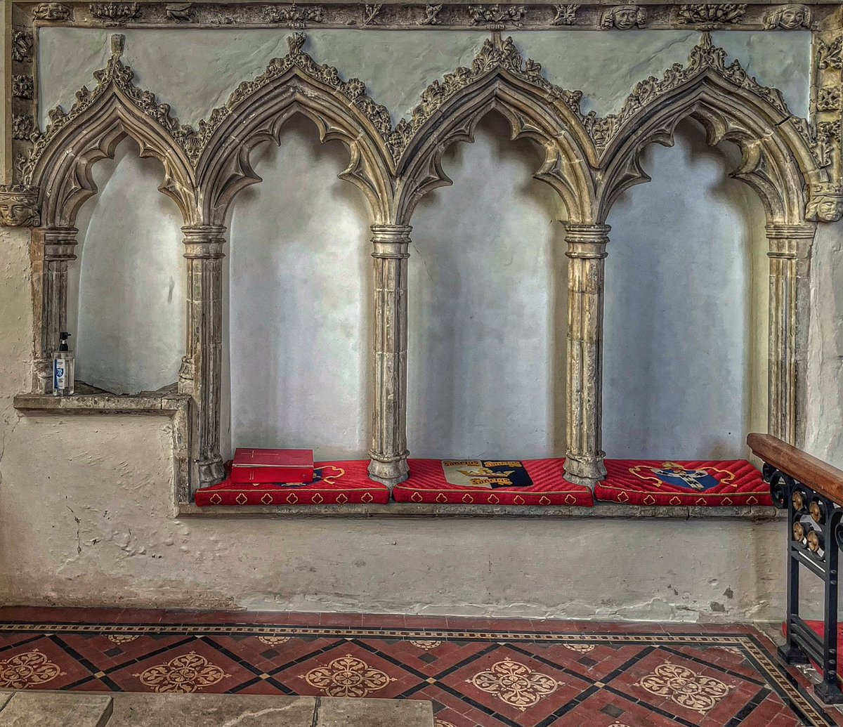 I've posted some photos of the outstanding medieval sedilia within All Saints, Weston Longville, Norfolk, on my blog: thefallibleflaneur.blogspot.com/2024/04/weston… #norfolk #churches #heritage