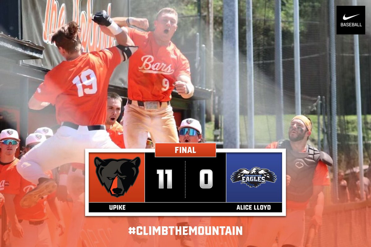 Bears Baseball with a midweek win against Alice Lloyd. Back in action tomorrow for another midweek on the road against Campbellsville! #climbthemountain