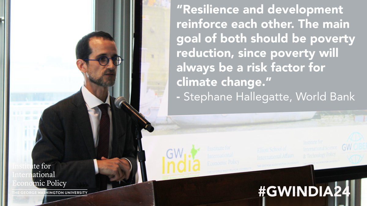 IIEP at GWU (@iiepgw) on Twitter photo <a href="/hallegatte/">stephane hallegatte</a> of the <a href="/WorldBank/">World Bank</a> discusses the relationship between fostering #development and #resilience. They are not mutually exclusive, and should feed into the goal of reducing climate risk factors like poverty. <a href="/hallegatte/">stephane hallegatte</a> of the <a href="/WorldBank/">World Bank</a> discusses the relationship between fostering #development and #resilience. They are not mutually exclusive, and should feed into the goal of reducing climate risk factors like poverty.