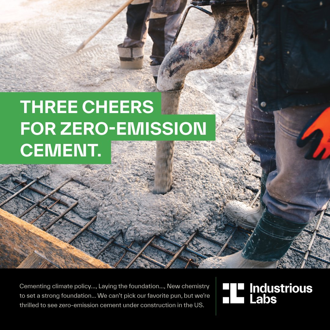 Thanks to @ENERGY, the US is building the first zero-emission cement plants in the world.