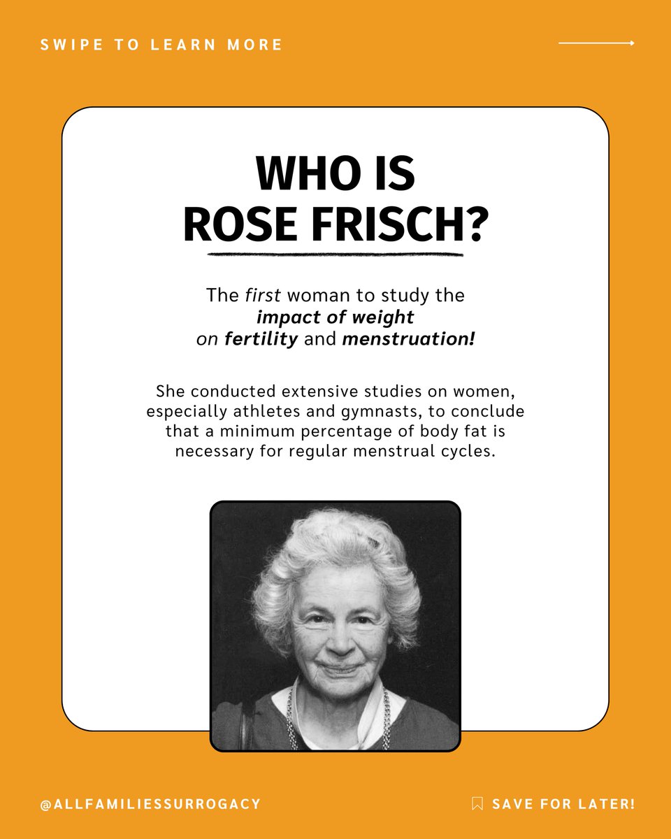 AFSurrogacy's tweet photo. 🔬In the 40s, Frisch reshaped our understanding of women's health and fertility. Her studies on body fat, menstruation, and fertility paved the way for crucial advancements in reproductive health. 🩺✨
#womeninscience #fertilityresearch #roseepsteinfrisch #surrogacyagency https://t.co/NCGczQ2Vme