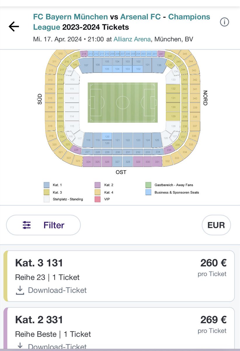 So the cheapest ticket is €260 that’s more than 1 million UGX. As a country, we need to think about investing in things such as these. Imagine how much money is going to be made in just one sitting. Anyway, pray for Bayern Munich!😄