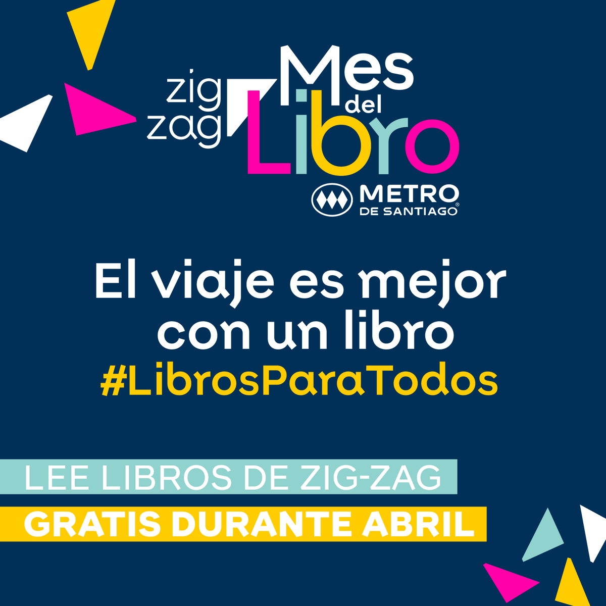metrodesantiago's tweet image. Junto a @zigzageditorial comenzamos a preparar el #DiaDelLibro!! 📷📷 Ingresa a bit.ly/3QkDnqf y disfruta de libros con temáticas para grandes y chicos para leer durante abril!
Porque el viaje es mucho mejor con un libro, #LibrosParaTodos en el Metro! 📷
