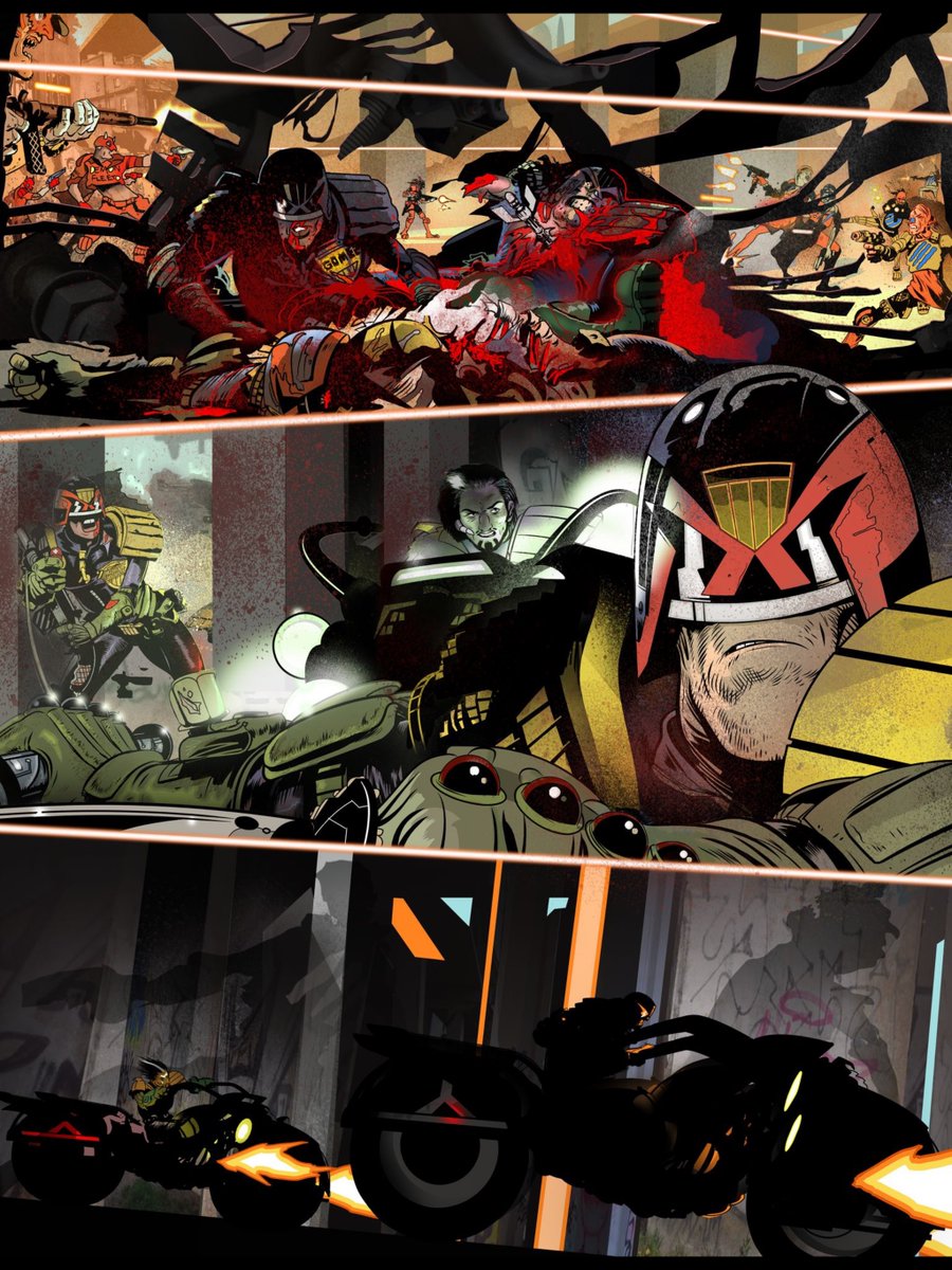 2. MEGACITY punks….digital  drawing  x sped up.  This  character  appeared  in  the  background  of  the  top  panel.  Video  link: youtube.com/watch?v=MXHLk-…