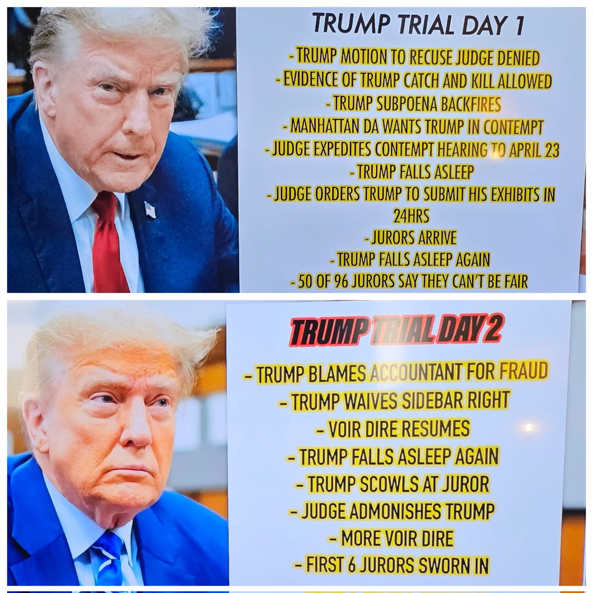 #TrumpTrials Recap From @MeidasTouch .....