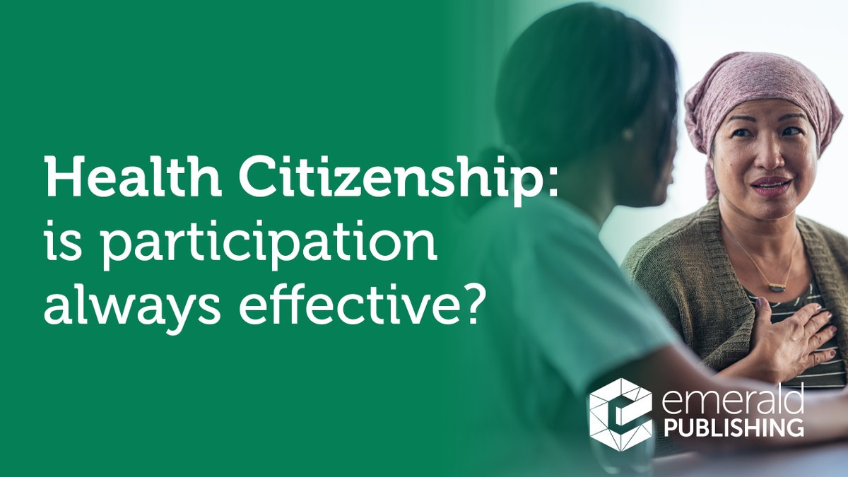 🚀 Our new mission has launched today!

Health Citizenship: is participation always effective?

Featuring free content and publishing opportunities around #HealthCitizenship and #unsdgs.

🔎 Read more: bit.ly/3Jbm5Yz

#health #AcademicTwitter #AcWri #HigherED #PHDCHAT