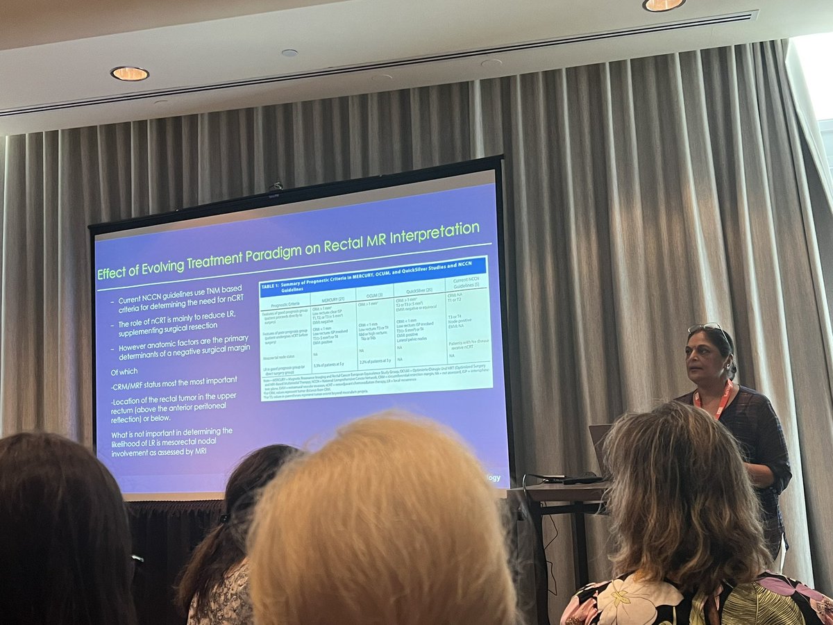 Standing room only at this rectal cancer staging MRI talk by Dr. Helena Gabriel and Dr. Harmeet Kaur…such a great session! #SAR24