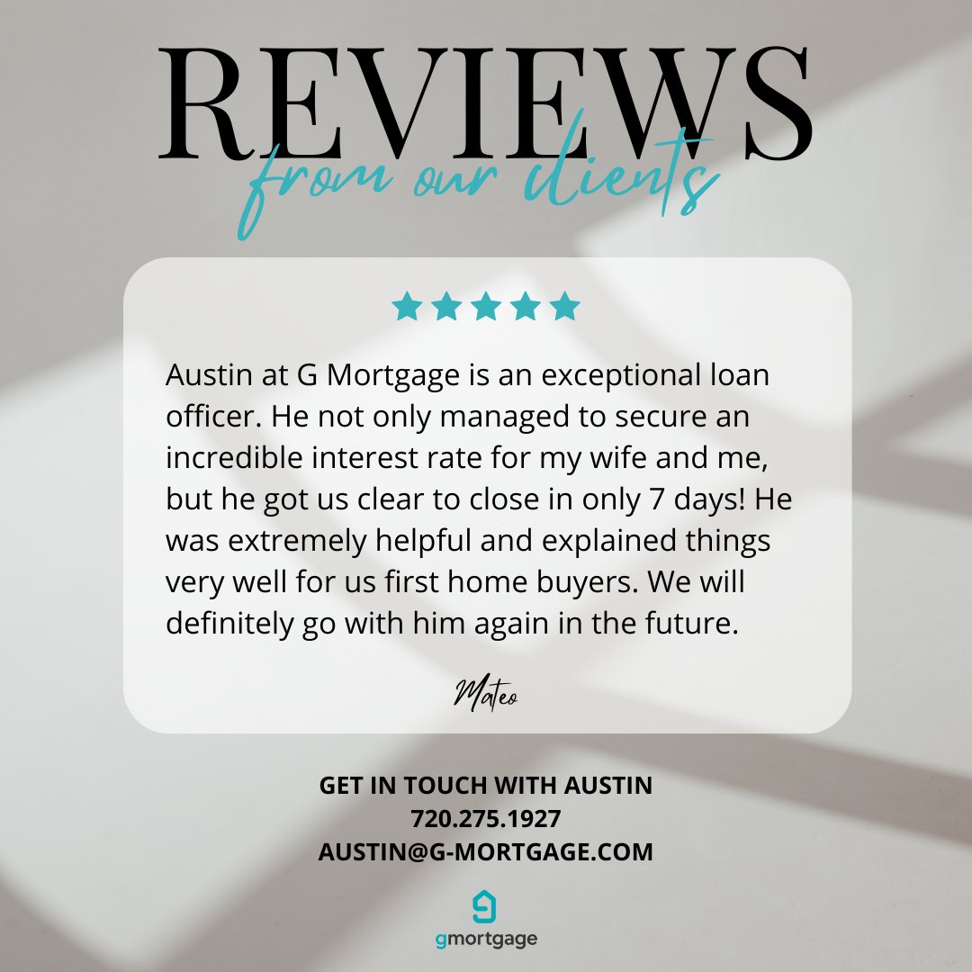 Thank you so much Mateo! It was great working with you and Julia to help you buy your first home. As always, we're here if you have questions or need help! #tuesdaytestimonial