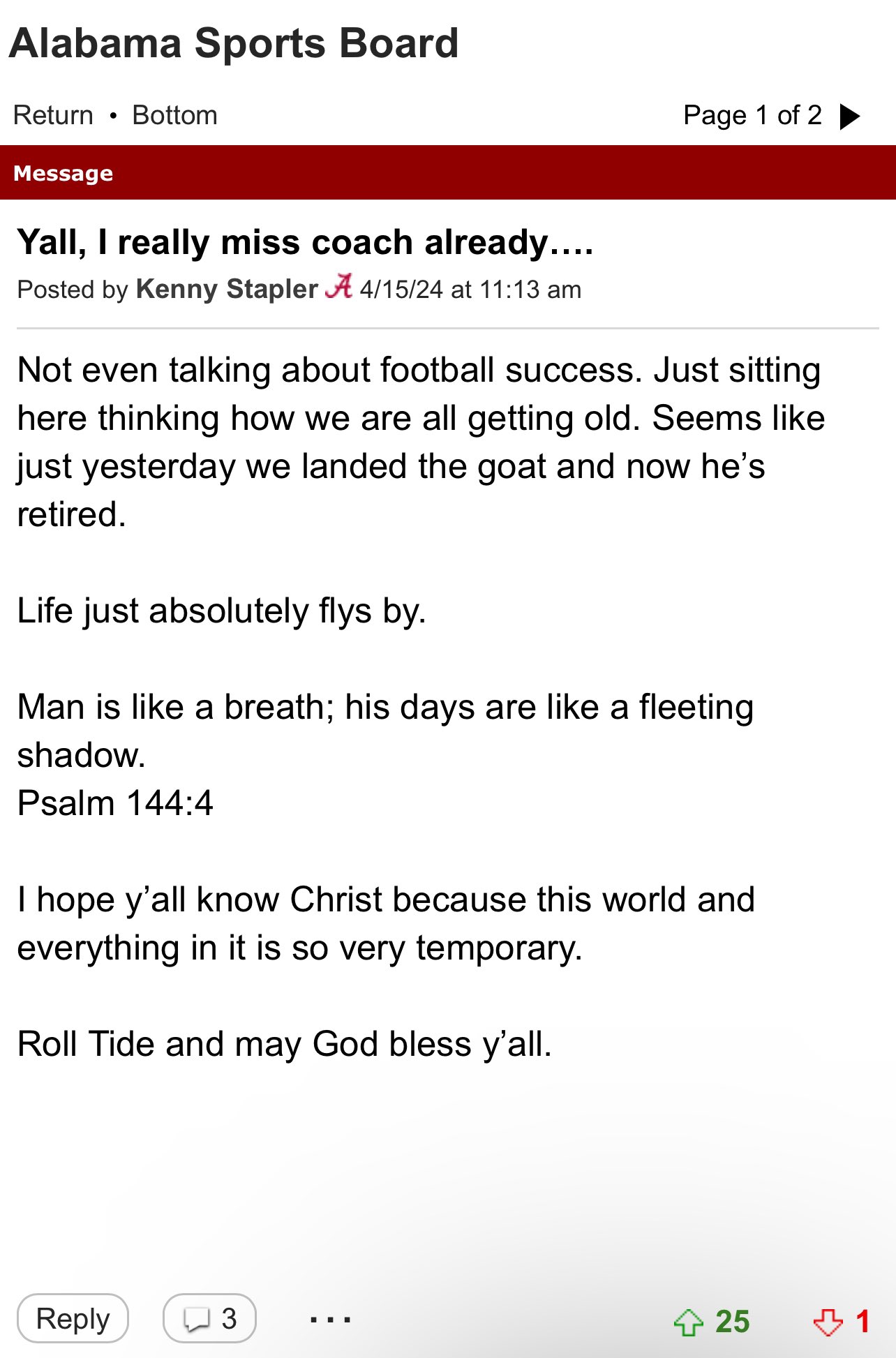 Message Board Geniuses on X Nick Saban s retirement is causing Alabama fans to contemplate their own mortality. https t mzWUaObIra X