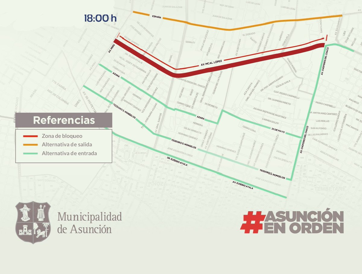 ⚠️ATENCIÓN Esta tarde a las 18:00 se prevé el inicio de la gran movilización nacional de los universitarios en defensa del Arancel Cero 📍Avda. Mcal. López y Gral Santos.